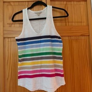 Banana Republic rainbow striped v-neck tank
